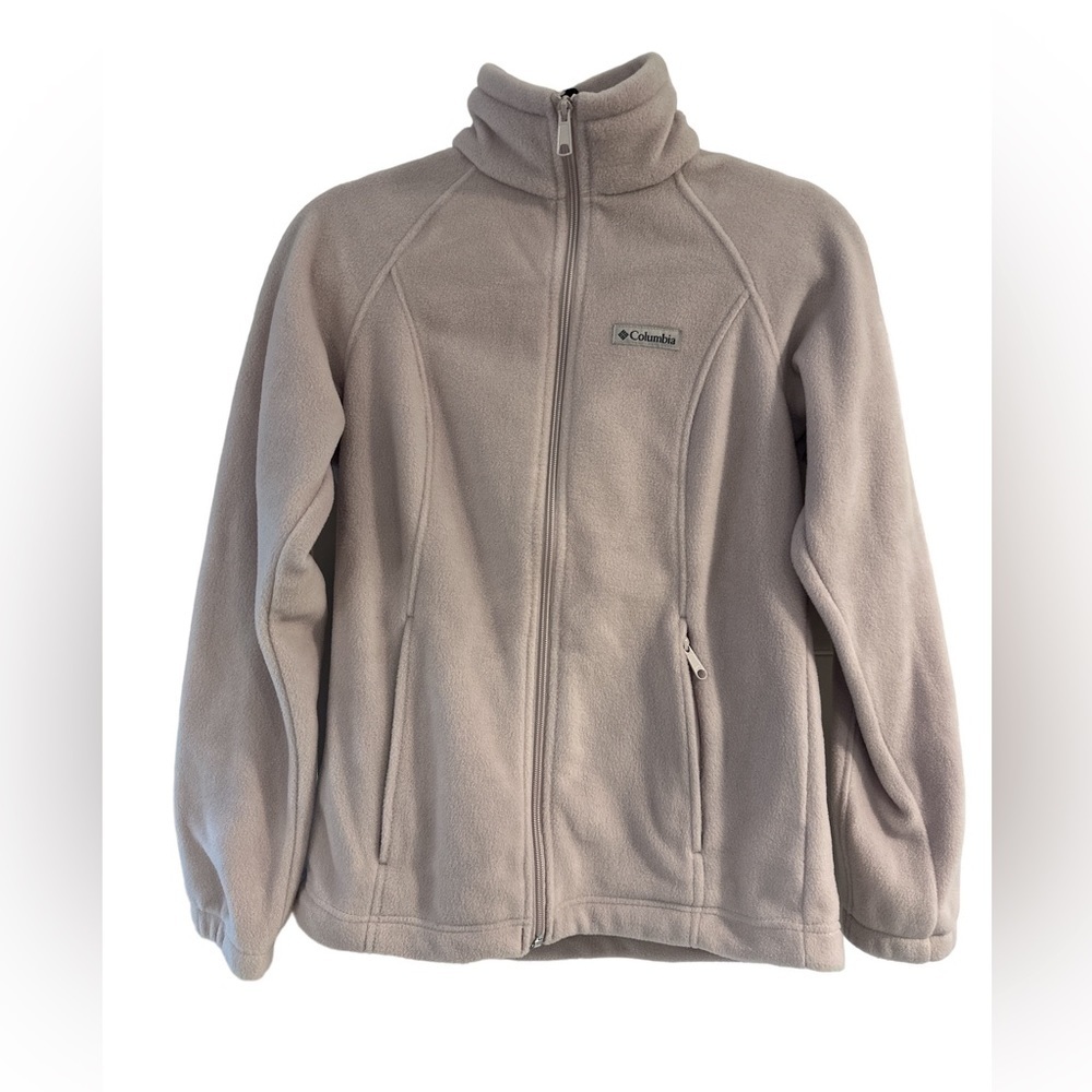 Columbia Women’s Full Zip Fitted Fleece Lavender Small Excellent